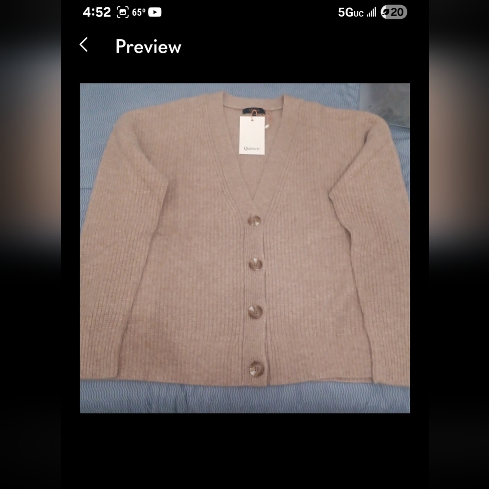 Quince Women's Cardigan in Tan